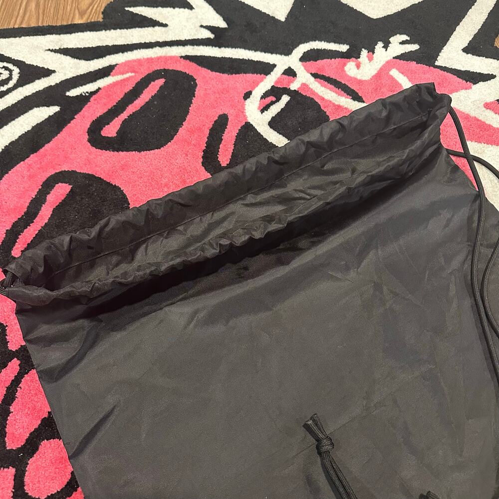 Balenciaga Black Nylon Drawstring Backpack Bag – 23" x 19.5" - Picture 6 of 6